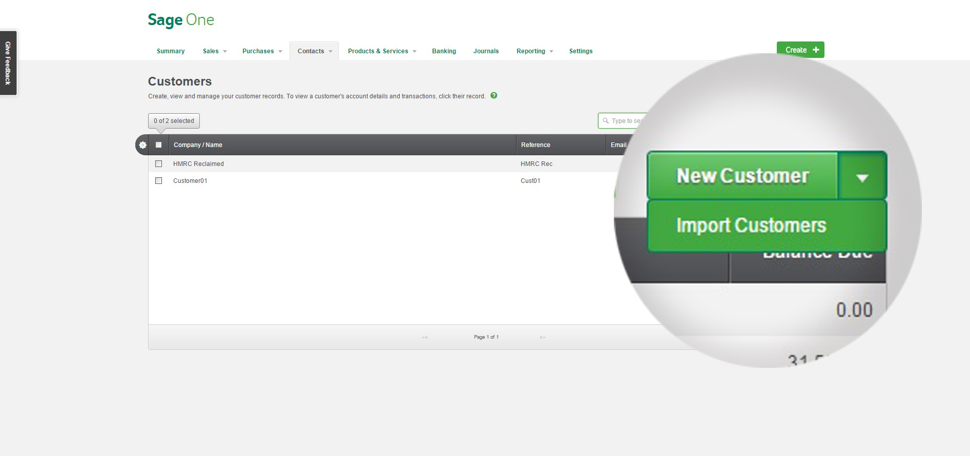 Sage One is bookkeeping software that is quick and easy to get started. This image shows how simple it is to import your details.